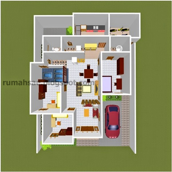 Denah 3 Dimensi Rumah 1 Lantai Pilihan Denah 3 Dimensi Rumah 1 Lantai Pilihan
