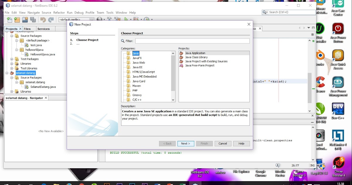 Membuat Program Sederhana Menggunakan NetBeans