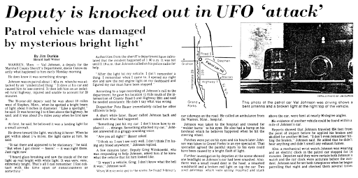 Deputy is Knocked Out in 'UFO Attack' | UFO CHRONICLE –1979
