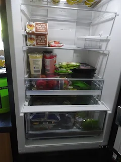 full fridge of healthy food