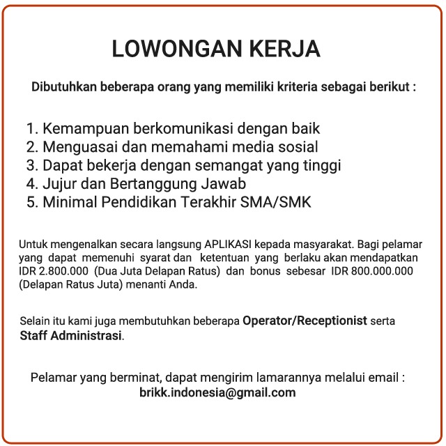 Perusahaan Yang Membuka Lowongan Kerja - SULAP-PULSA05 - CONVERT PULSA