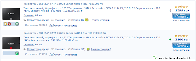 Накопитель SSD SATA Samsung