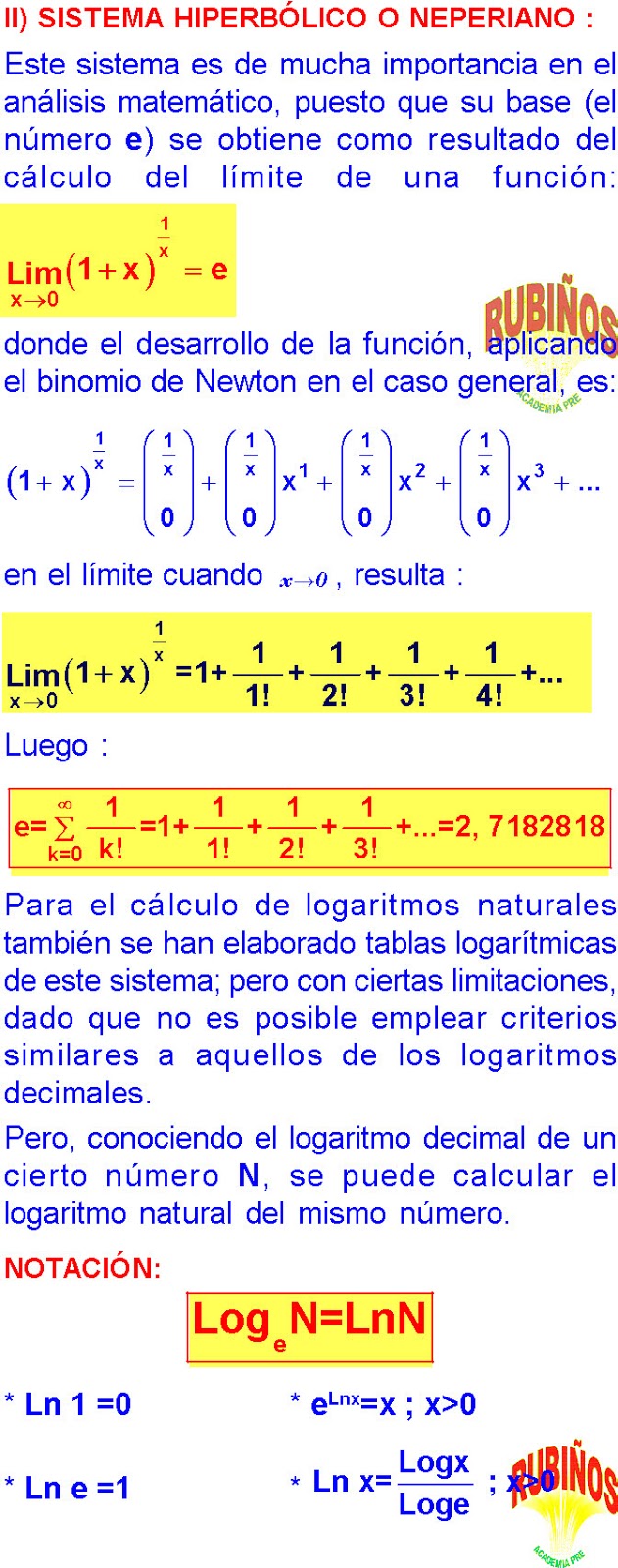 LOGARITMOS NEPERIANOS EJEMPLOS Y EJERCICIOS RESUELTOS PDF