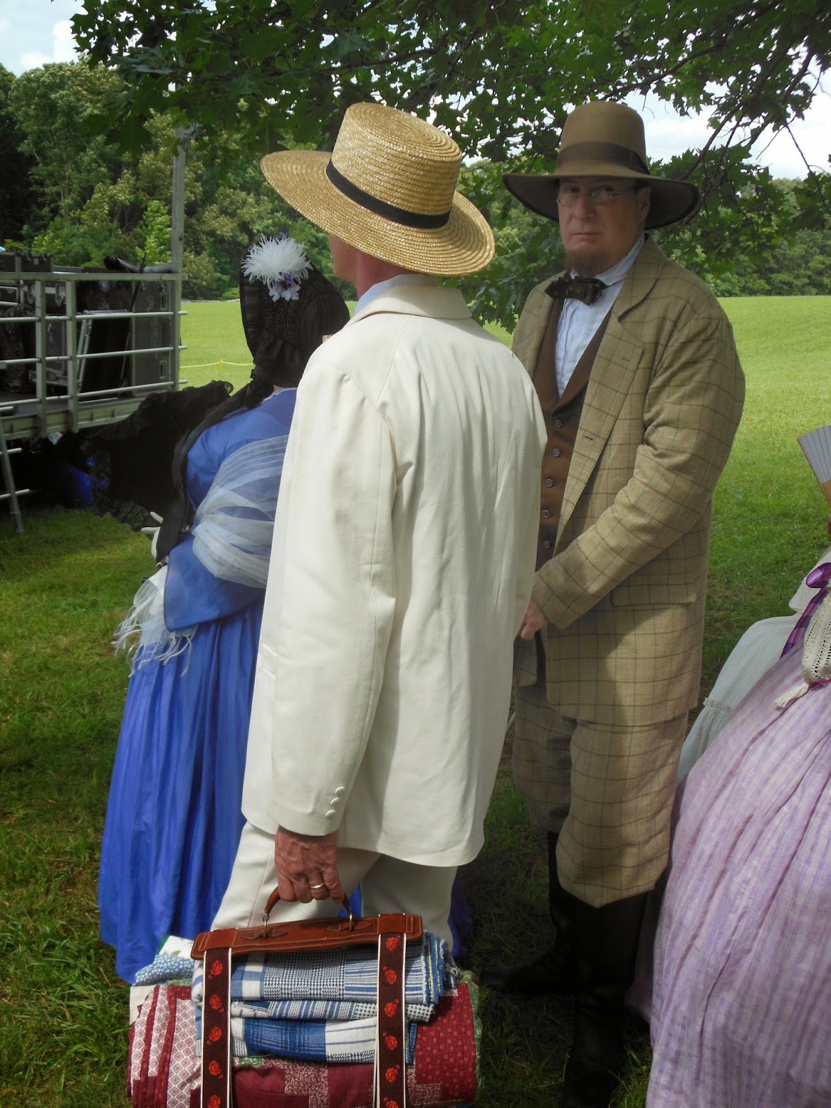 The Civil War Picket Civil War fashion show These reenactors jump