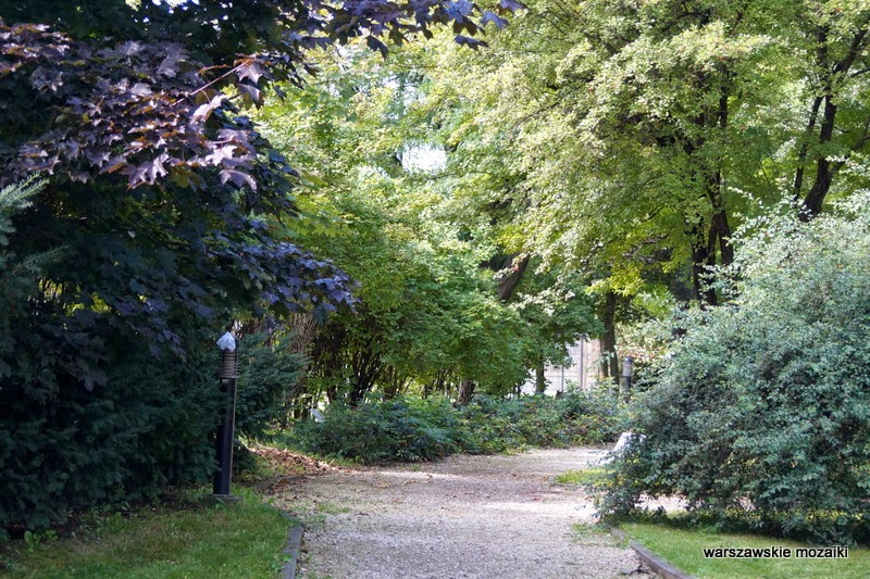 park ogród Warszawa Wola tereny zielone Wola Park rośliny pomnik aleja