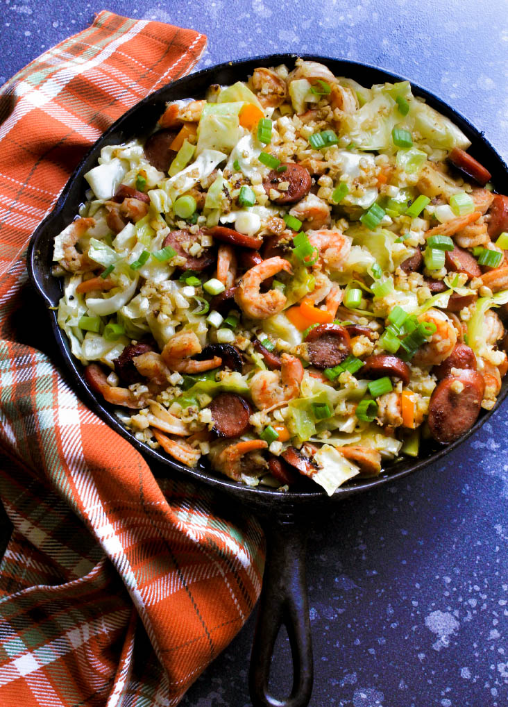 Cajun Cabbage Shrimp Jambalaya {Listen To Your Body Friendly}