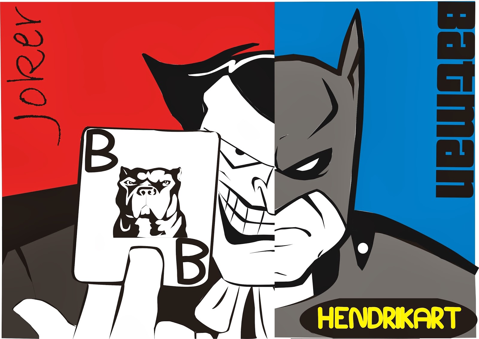 Karya Anak Indonesia Gambar Batman Joker Minion Menyatu