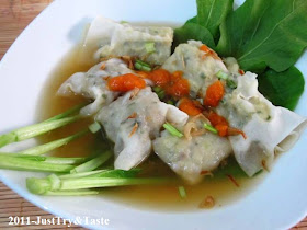 Resep Pangsit Kuah Isi Daging Ayam & Sayuran