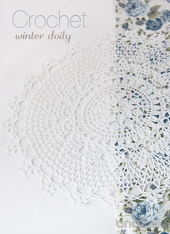 Crochet winter doily  Anchor pattern made by Anabelia