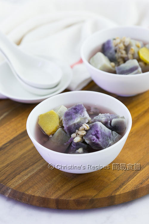 Purple Sweet Potato and Pearl Barley Dessert Soup02