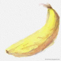 banana watercolor still painting mypaint water effect