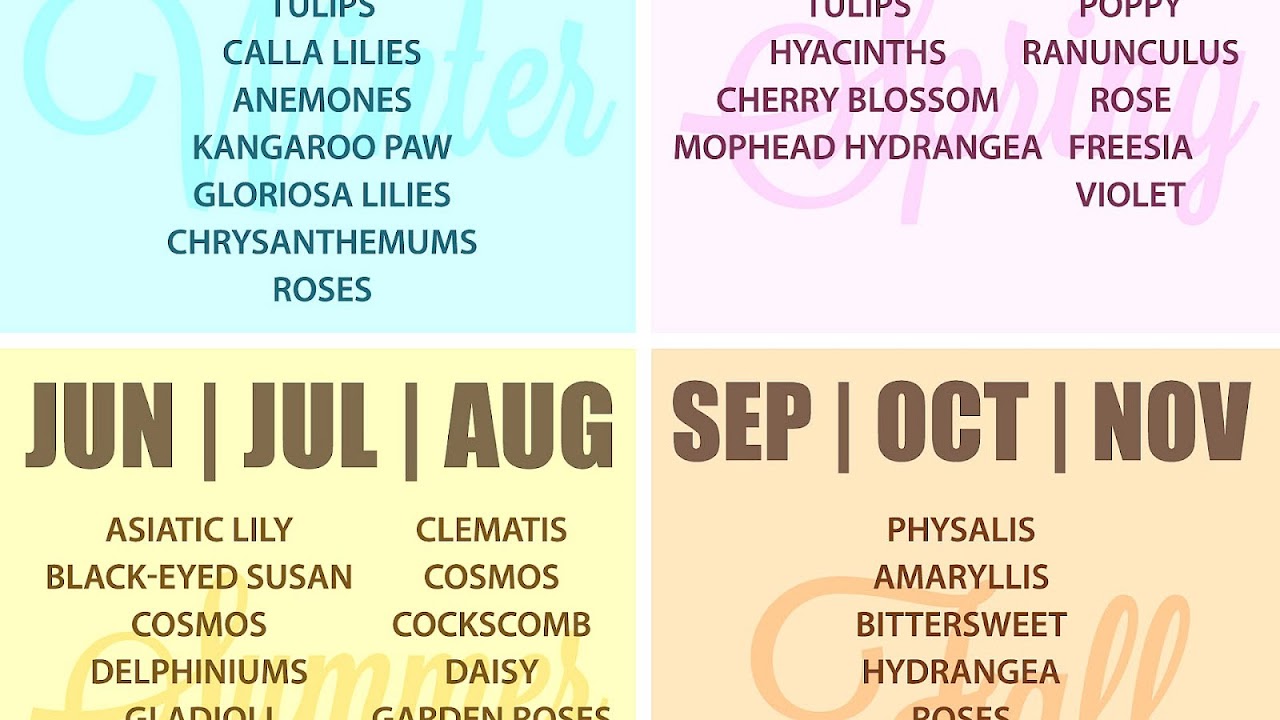 Month Flowers Chart