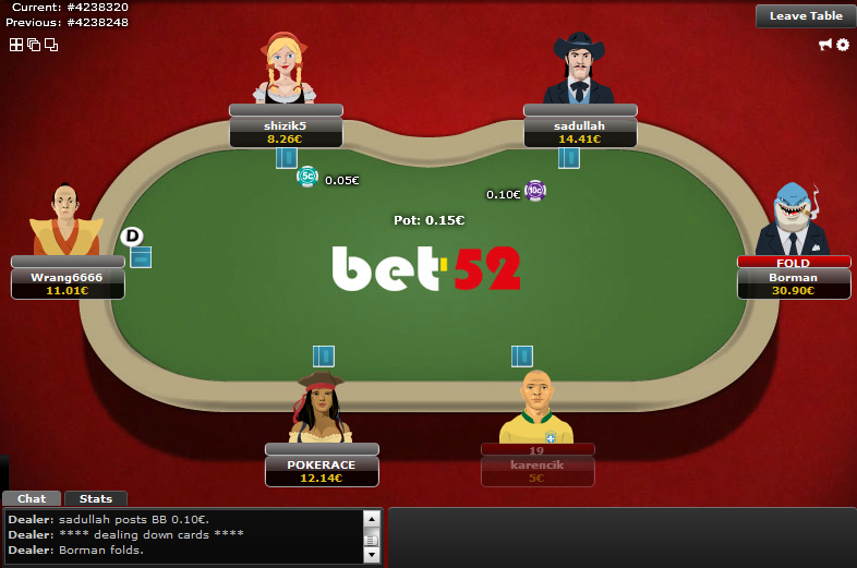 Bet-52 Poker Screen