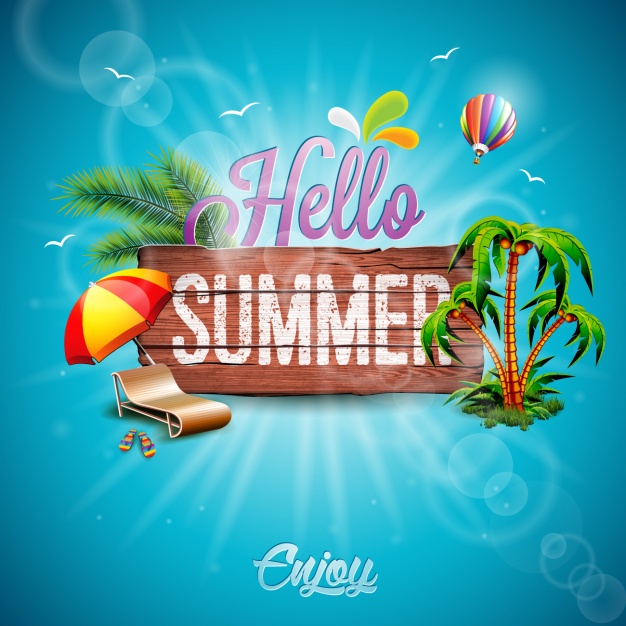 Summer background design Free Vector