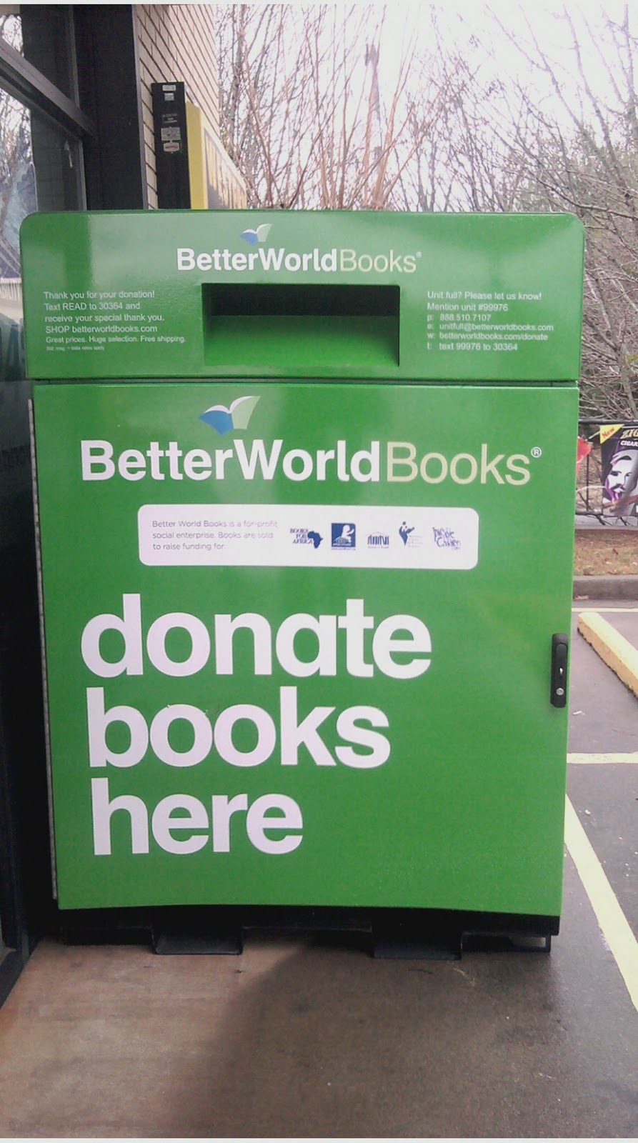 BetterWorldBooks Donation bins in Jacksonville and Florida in general.