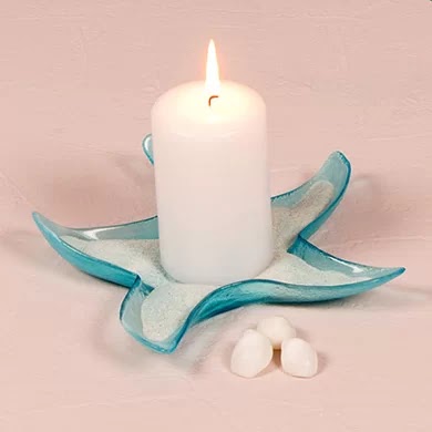 Blue Starfish Dish Candle Holder Idea