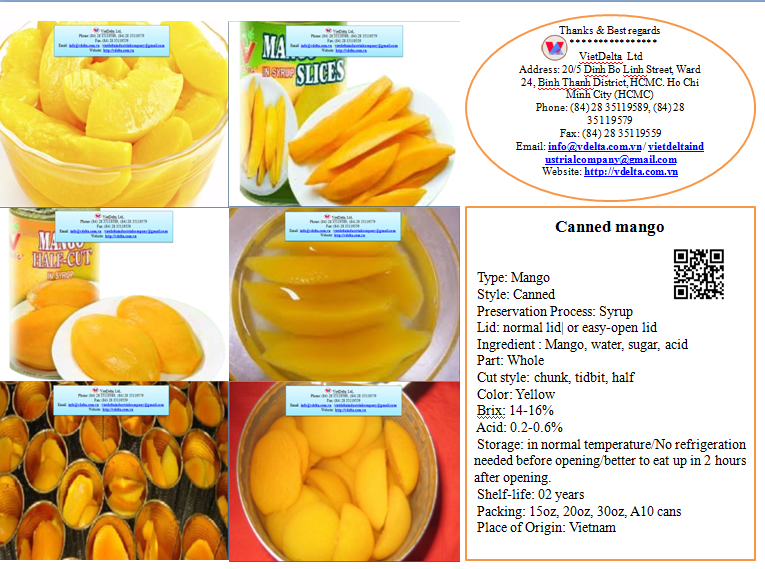 Canned mango
