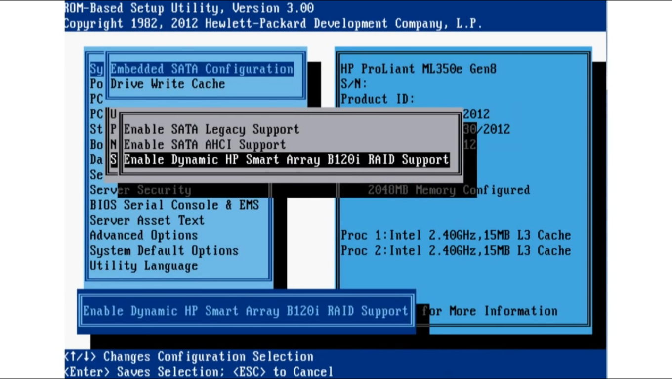Configuring HP Dynamic Smart Array B120i & B320i Controllers Techridez