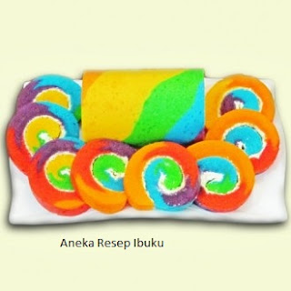 Resep Dan Cara Membuat Kue Gulung Kukus Rainbow Yang Super Enak