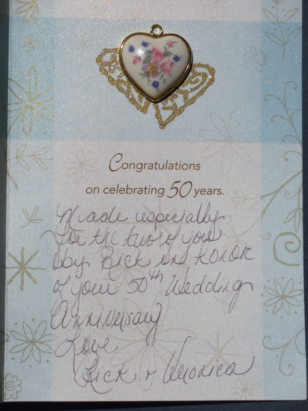 Life Through My Eyes 50th Anniversary Framed Card For My