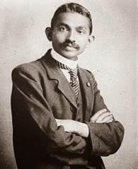 portret Mahatma Gandhi cand era tanar