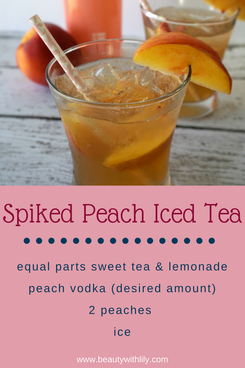 Easy Spiked Peach Iced Tea Beauty With Lily