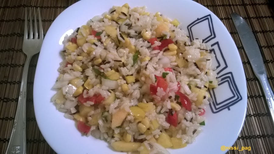 Receta de ensalada de arroz integral con nectarinas