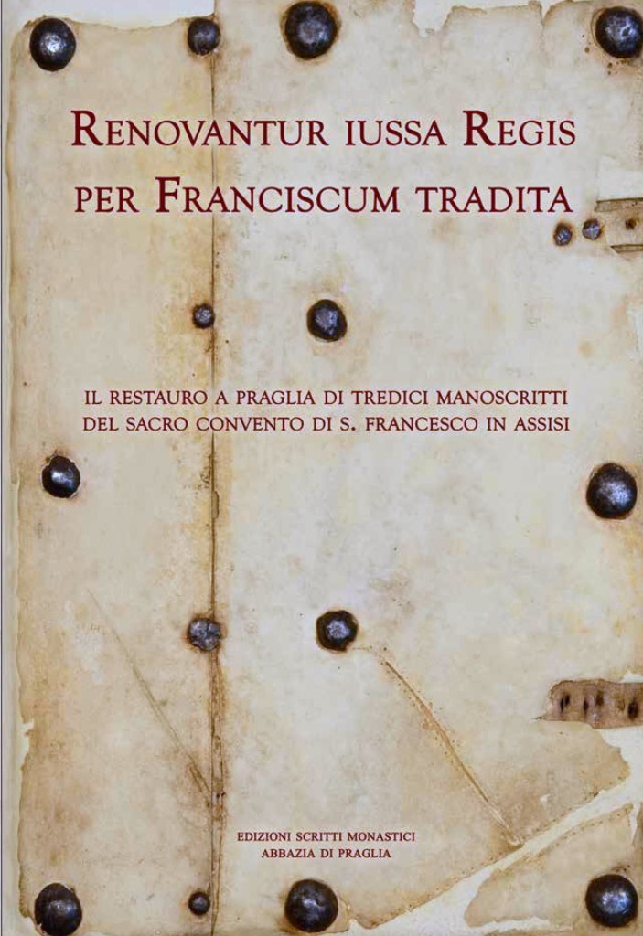 Quaderno di restauro "Renovantur iussa Regis per Franciscum tradita"