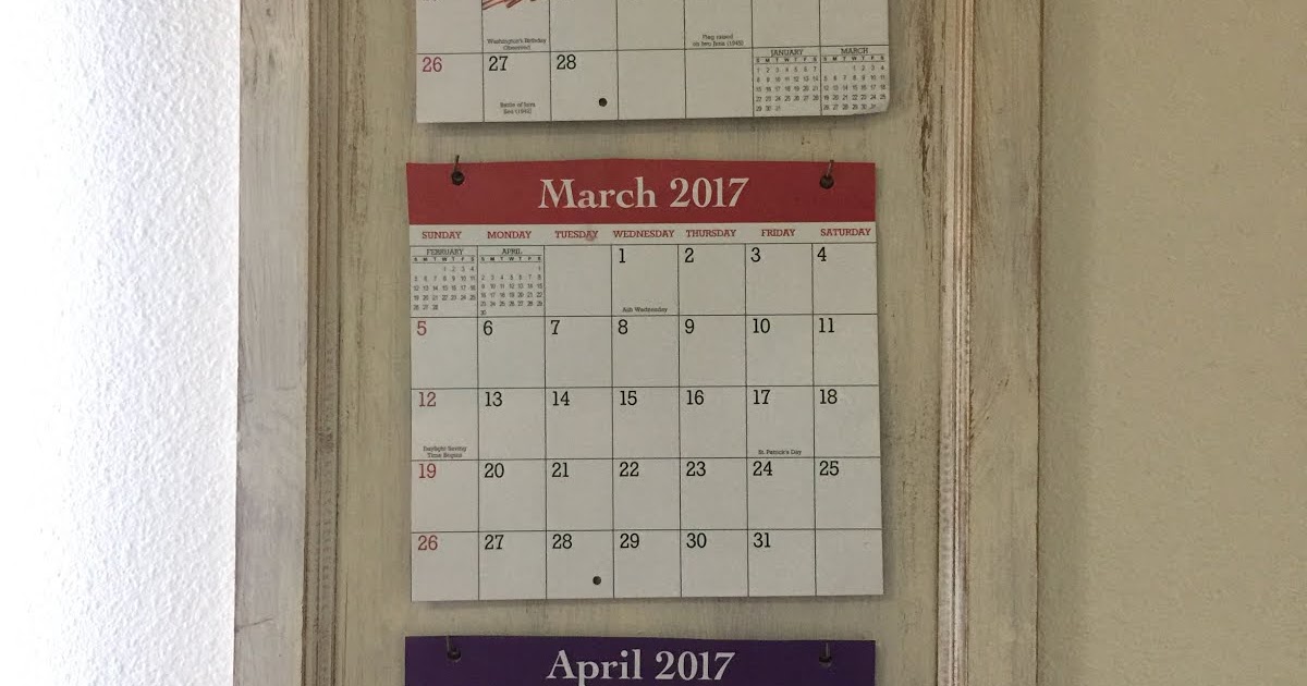 Handmade Art from the Heart DIY antique wall calender