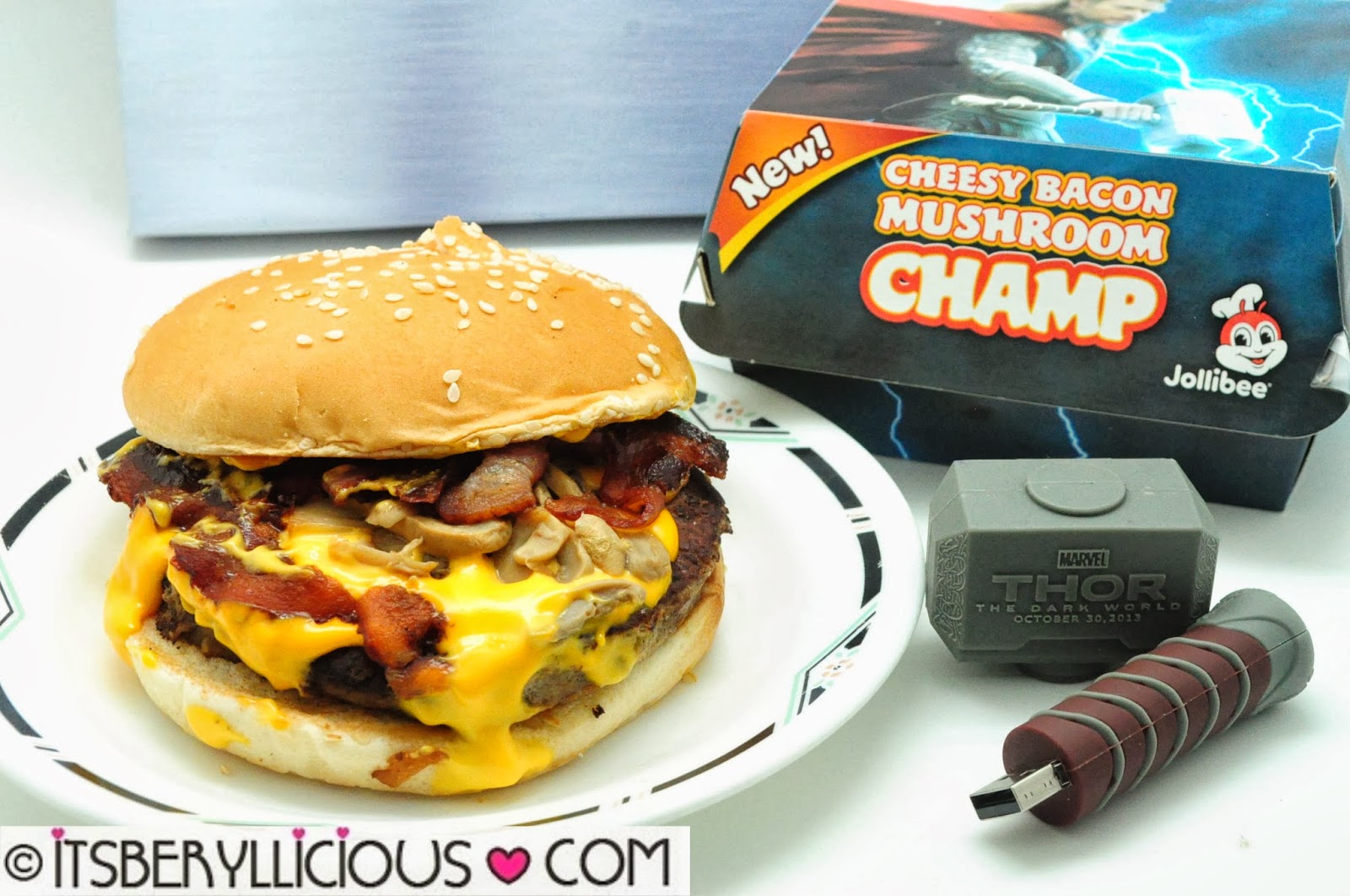 Cheesy Bacon Mushroom Burger Jollibee Price Burger Poster