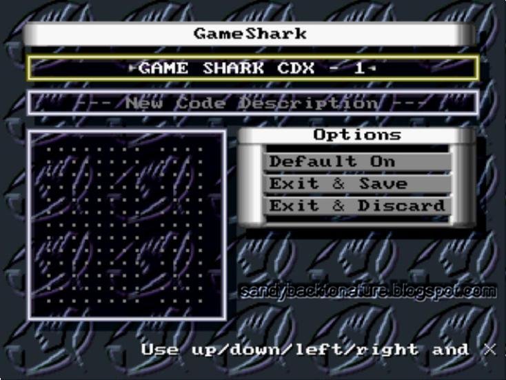 Sandy Back To Nature Petunjuk Menambahkan dan Membuat Code Gameshark