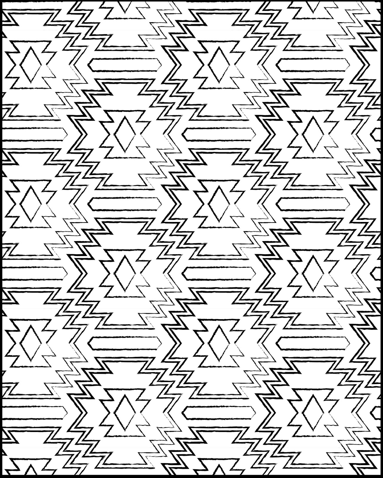 Fun GEO Patterns to Print & Color!