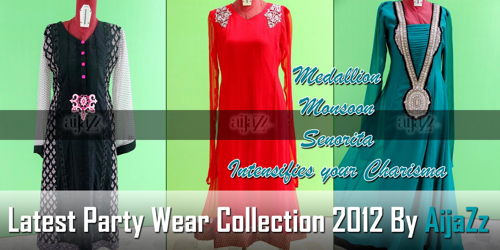 Latest Party Wear Frock Collection 2012 By Aijazz | Aijazz New Summer ...
