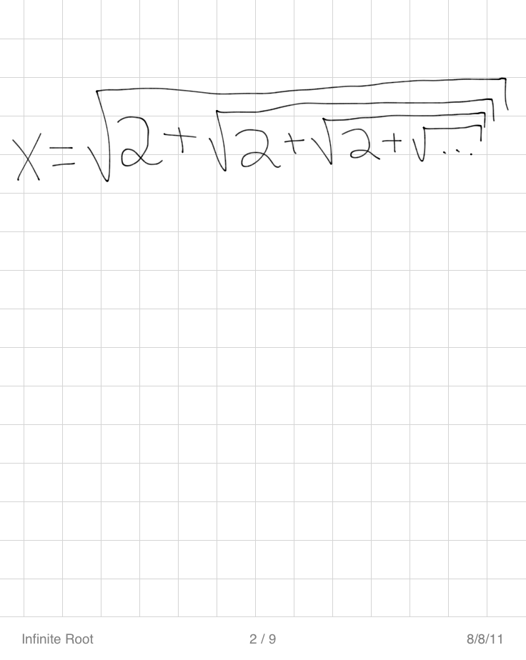 Educational Mathy Quirks: Can I Solve An Infinite Root?