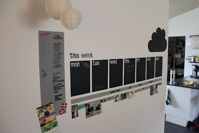 madplan kalender opslagstavle magnetmaling selvklæbende tavlefolie family planner wall