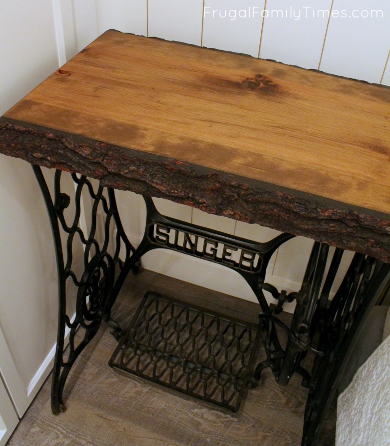 How to Make an Antique Singer Sewing Machine Table (with a Live Edge