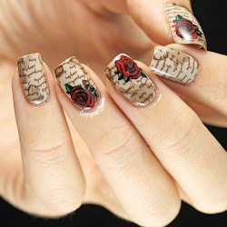 nail letter stamping stained decals