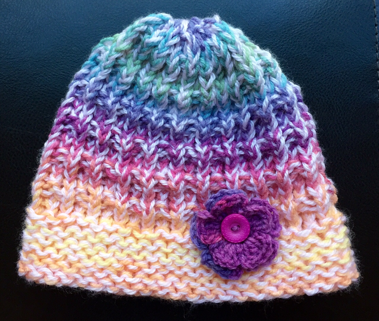 Knitting With Looms: Olivia's Rainbow Hat
