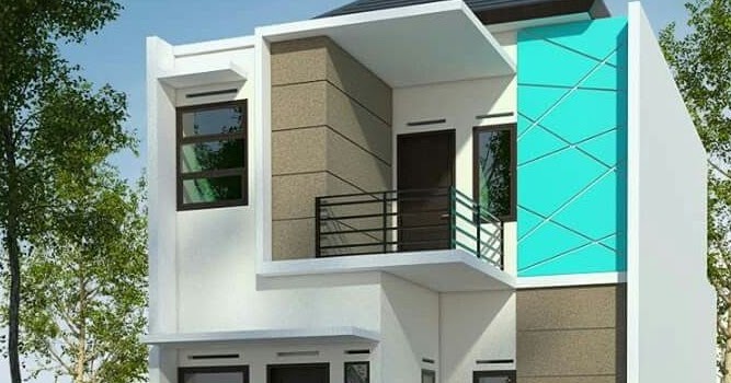 13 Inspirasi Baru Tampak Depan Rumah Minimalis 2 Lantai Lebar 6 Meter