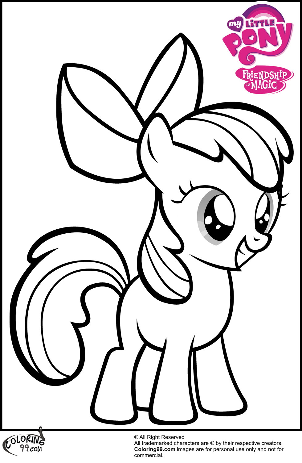 MLP Apple Bloom Coloring Pages | Team colors