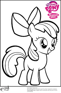 funny apple bloom coloring pages
