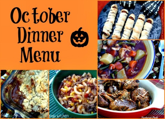 Mommy's Kitchen - Recipes From my Texas Kitchen: October Dinner Menu (2012)