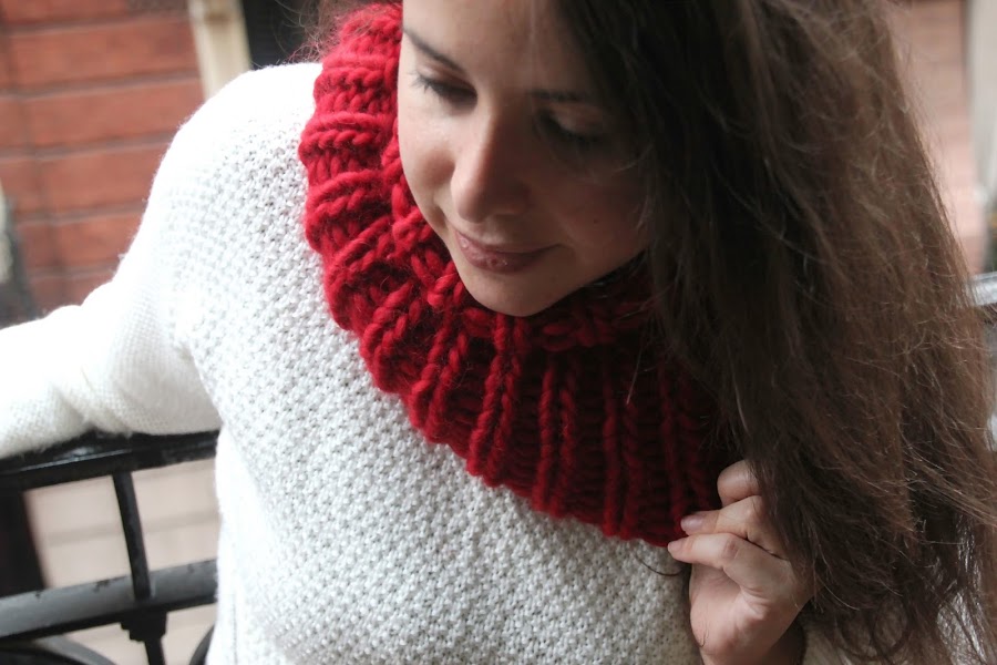 como hacer tejer bufanda circular agujas circulares