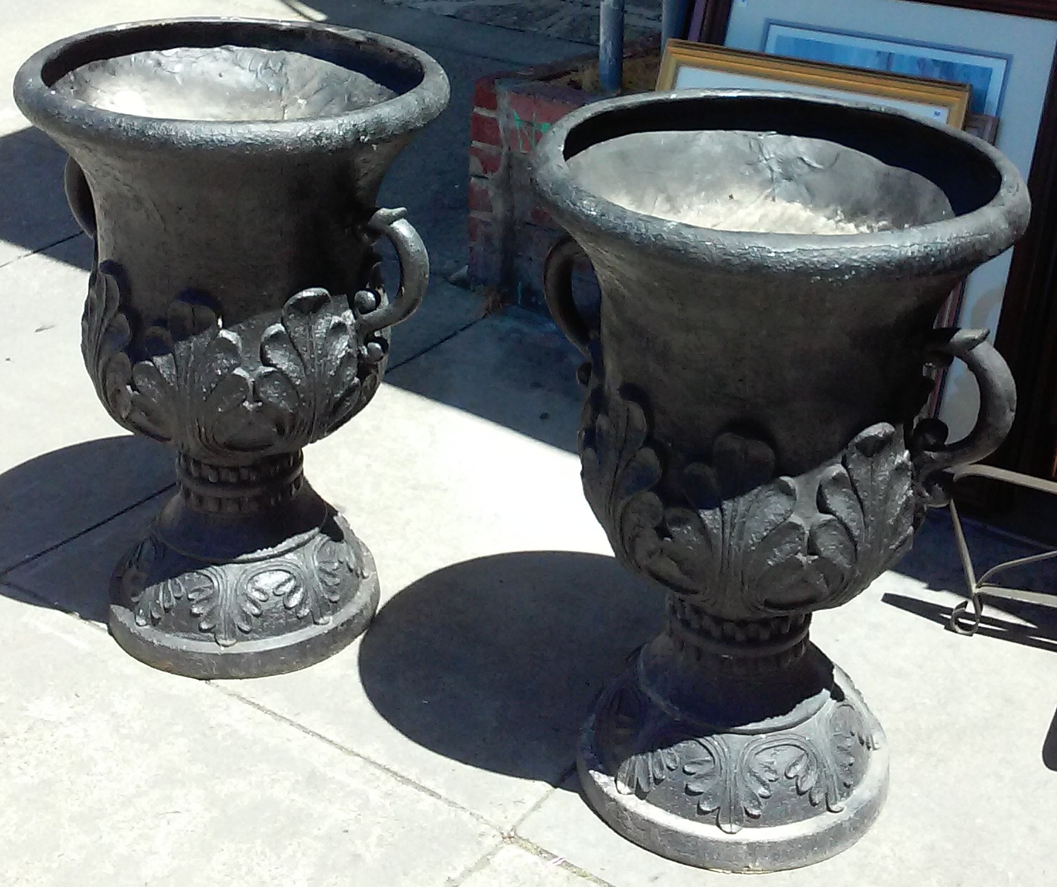 UHURU FURNITURE & COLLECTIBLES SOLD 32" Tall Greek Vase Style Plastic