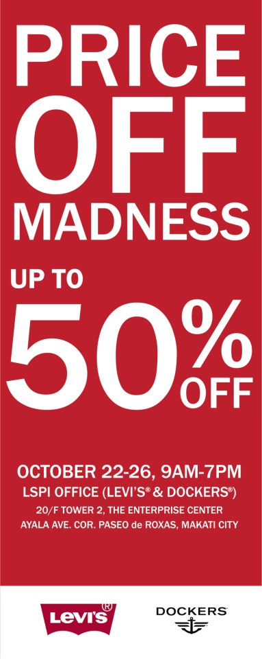 Levi&#39;s Philippines: Price Off Madness discount Promo 2012 | Pamurahan - Your Ultimate Source of ...