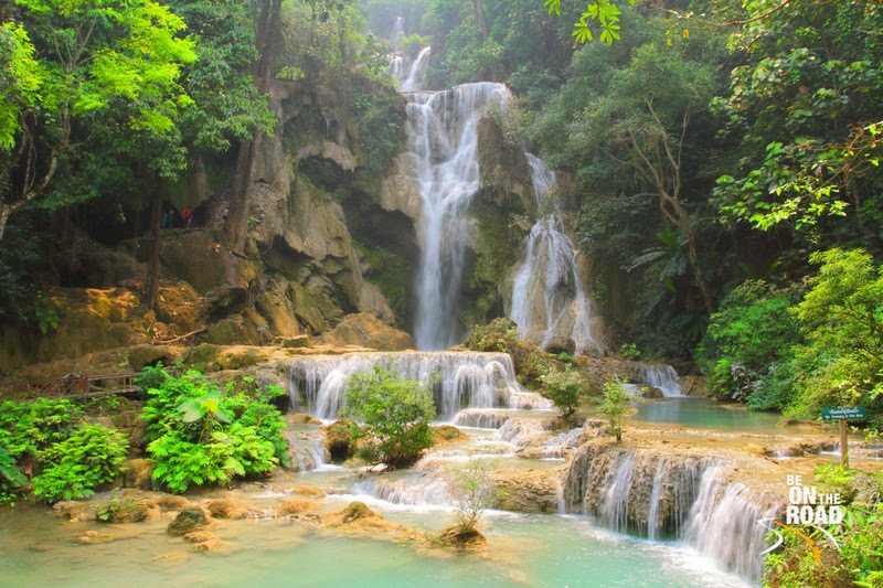 Gorgeous Kuang Xi waterfall near Luang Prabang, Laos