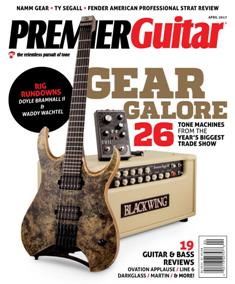 Premier Guitar - April 2017 | ISSN 1945-0788 | TRUE PDF | Mensile | Professionisti | Musica | Chitarra
Premier Guitar is an American multimedia guitar company devoted to guitarists. Founded in 2007, it is based in Marion, Iowa, and has an editorial staff composed of experienced musicians. Content includes instructional material, guitar gear reviews, and guitar news. The magazine  includes multimedia such as instructional videos and podcasts. The magazine also has a service, where guitarists can search for, buy, and sell guitar equipment.
Premier Guitar is the most read magazine on this topic worldwide.