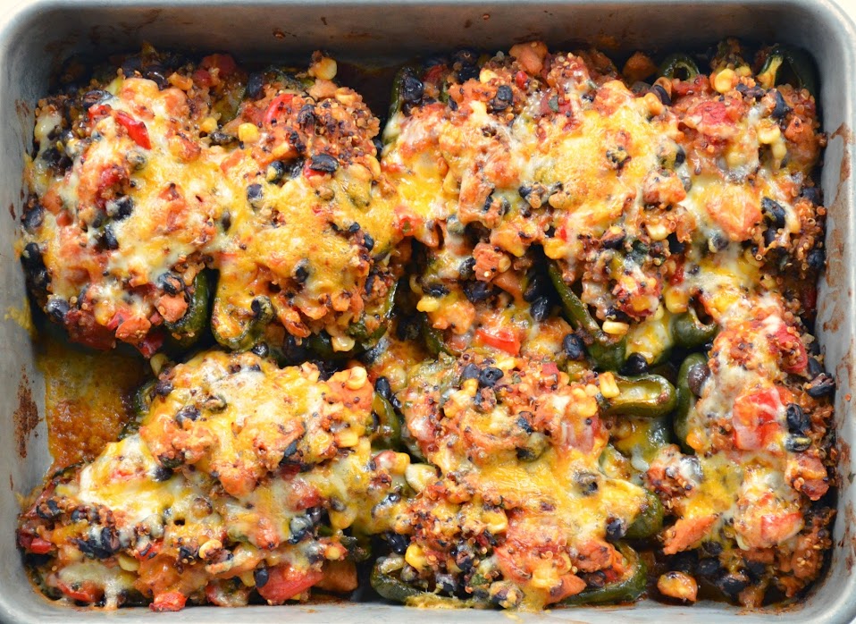 Quinoa Chicken Stuffed Poblano Peppers Serena Bakes Simply From Scratch