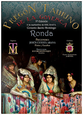 PREGÓN TAURINO DE LA GOYESCA - RONDA 2016 - Juan Cardona y Tiró, 1921 PREGÓN TAURINO DE LA GOYESCA - RONDA 2016 - Juan Cardona y Tiró, 1921