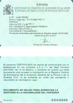 Actualidad en Inmigración y Extranjería : El certificado de registro de ...